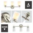 3-Light Vanity Light with Dual Clear and Frosted Shades