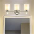 3-Light Vanity Light with Dual Clear and Frosted Shades