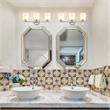 3-Light Vanity Light with Dual Clear and Frosted Shades