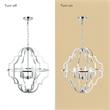 4-Light Modern Farmhouse Geometric Chrome Chandelier