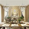 4-Light Modern Farmhouse Geometric Chrome Chandelier