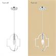 1-Light Modern Farmhouse Geometric Chrome Chandelier