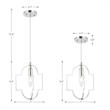1-Light Modern Farmhouse Geometric Chrome Chandelier