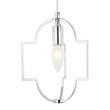 1-Light Modern Farmhouse Geometric Chrome Chandelier