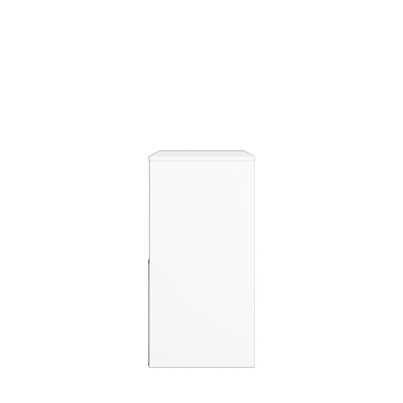 23.46 in. Tall White Wood 3-Shelf Etagere Bookcase