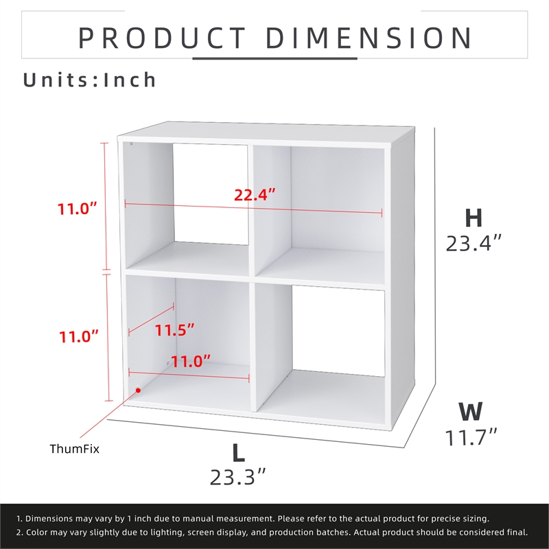23.46 in. Tall White Wood 3-Shelf Etagere Bookcase