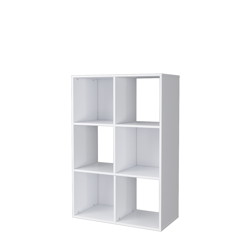 34.96 in. Tall White Wood 3-Shelf Etagere Bookcase