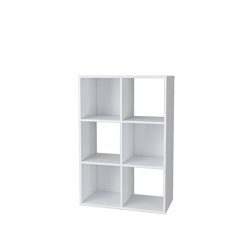 34.96 in. Tall White Wood 3-Shelf Etagere Bookcase