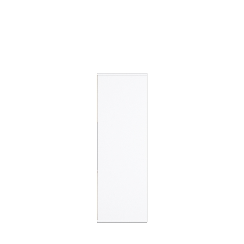 34.96 in. Tall White Wood 3-Shelf Etagere Bookcase