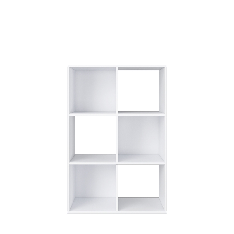 34.96 in. Tall White Wood 3-Shelf Etagere Bookcase