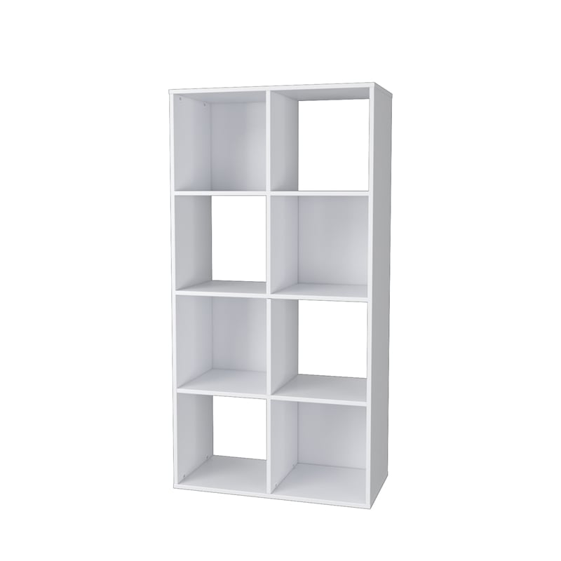 46.46 in. Tall White Wood 4-Shelf Etagere Bookcase