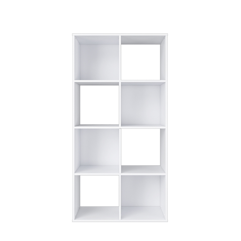 46.46 in. Tall White Wood 4-Shelf Etagere Bookcase