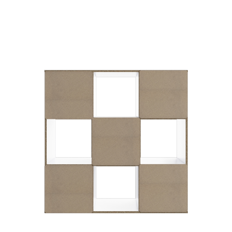 34.96 in. Tall White Wood 3-Shelf Etagere Bookcase
