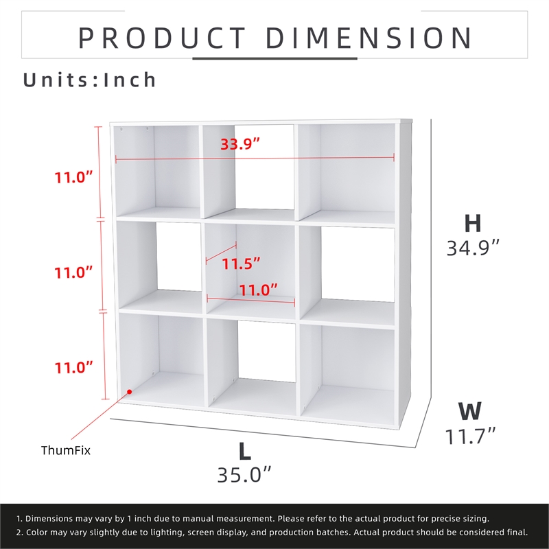 34.96 in. Tall White Wood 3-Shelf Etagere Bookcase