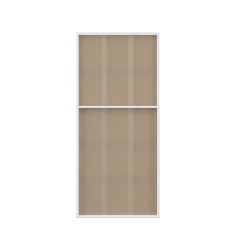 52.83 in. Tall White Wood 5-Shelf Etagere Bookcase with Adjustable Shelves