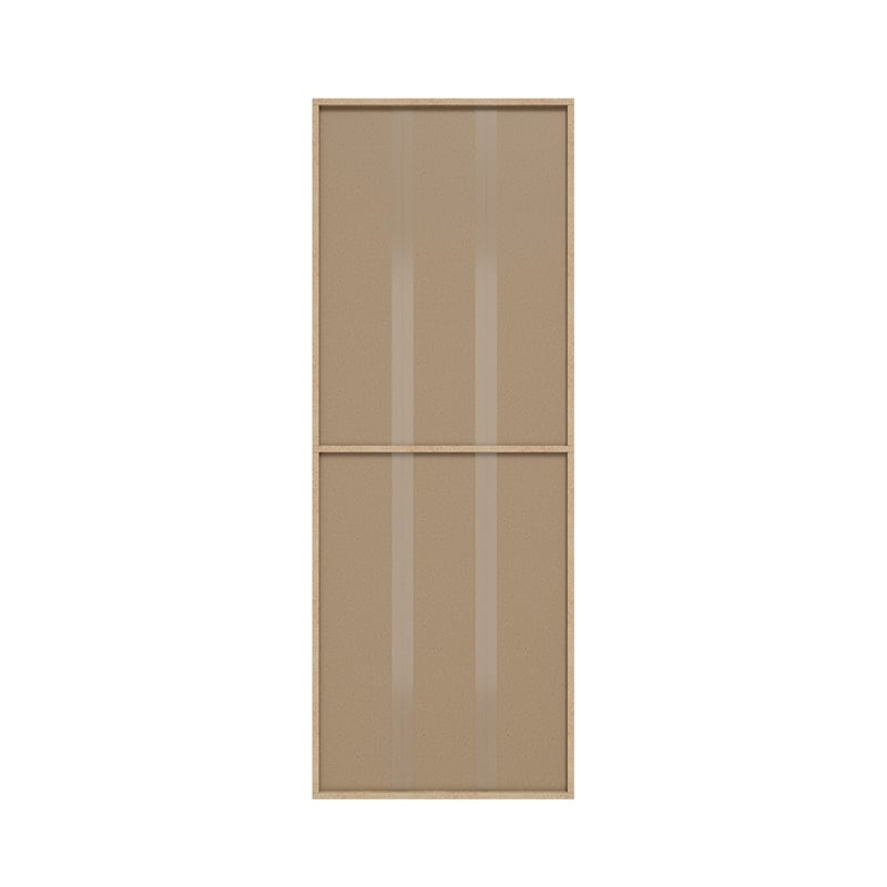 63.23 in. Tall Natural Oak Wood 6-Shelf Etagere Bookcase with Adjustable Shelves