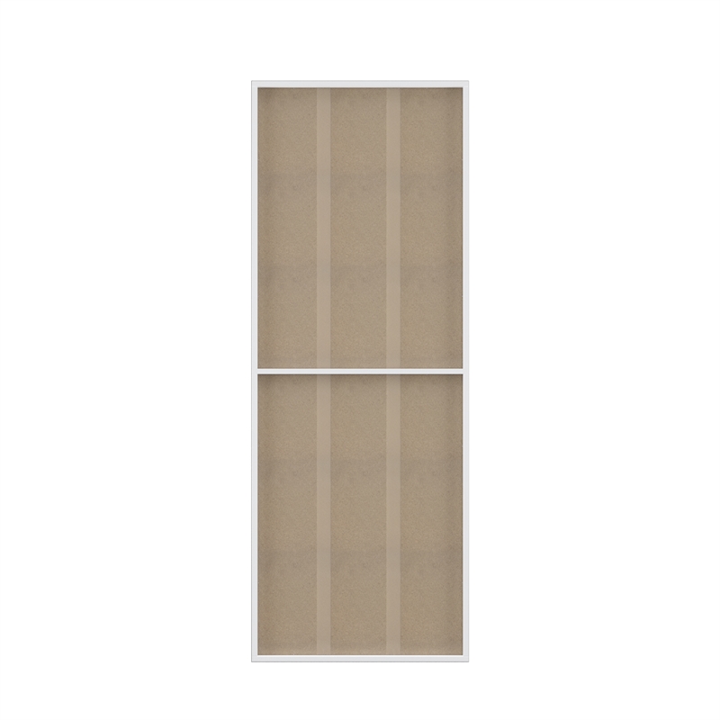 63.23 in. Tall White Wood 6-Shelf Etagere Bookcase with Adjustable Shelves