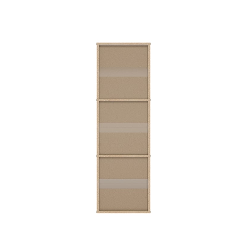 37.52 in. Tall Natural Oak Wood 3-Shelf Etagere Bookcase
