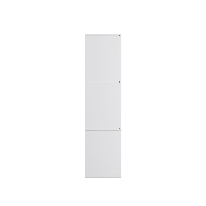 37.52 in. Tall White Wood 3-Shelf Etagere Bookcase