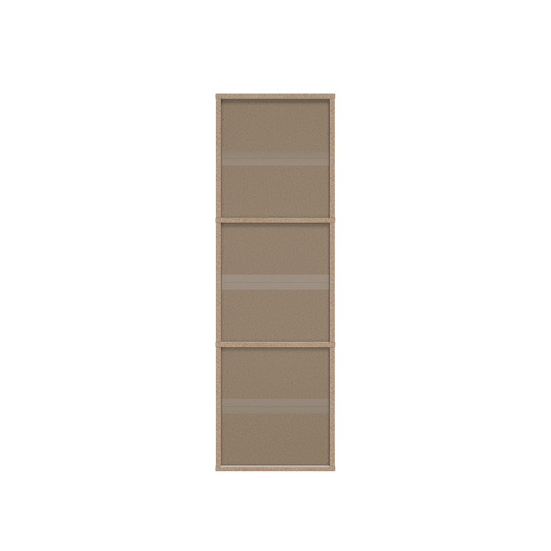 37.52 in. Tall White Wood 3-Shelf Etagere Bookcase