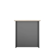 31 in. Grey and Natural Oak Rectangle Wood Coffee Table with 2 Drawers