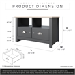 31 in. Grey and Natural Oak Rectangle Wood Coffee Table with 2 Drawers