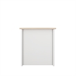 31 in. White and Natural Oak Rectangle Wood Coffee Table with 2 Drawers