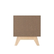 18.89 in. White and Natural Oak Rectangle Wood End Table with 2 Drawers