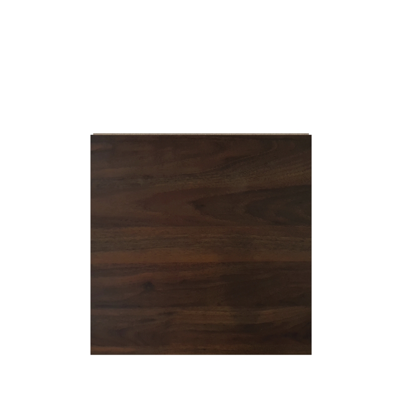 15.74 in. Walnut and Grey Rectangle Wood End Table with 2 Drawers