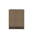 15.74 in. Walnut and Grey Rectangle Wood End Table with 2 Drawers