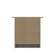 19.68 in. Grey and Natural Oak Rectangle Wood End Table with 2 Drawers