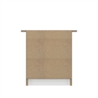 19.68 in. White and Natural Oak Rectangle Wood End Table with 2 Drawers