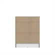 15.74 in. White and Natural Oak Rectangle Wood End Table with 1 Drawer