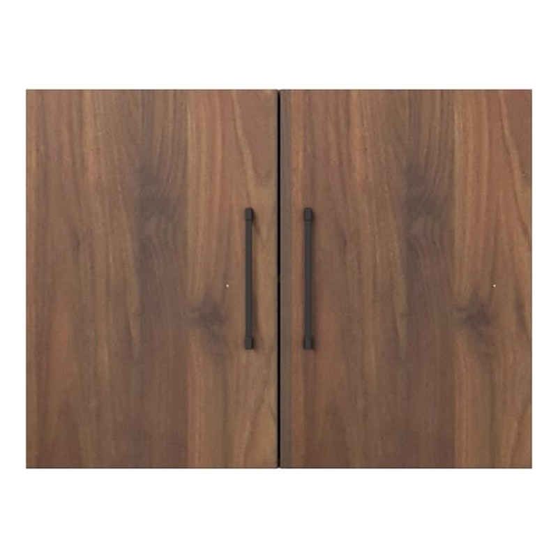31.49 in. W x 11.81 in. D x 23.62 in. H Wood Wall Kitchen Cabinet in Walnut with Adjustable Shelves