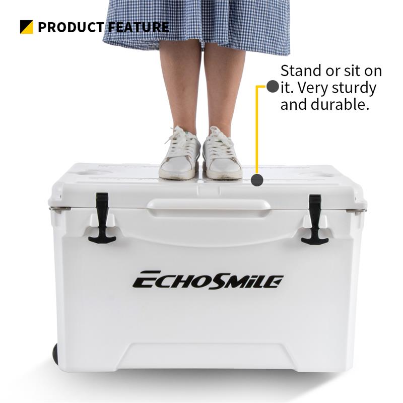 EchoSmile 75 qt. White Rotomolded Cooler