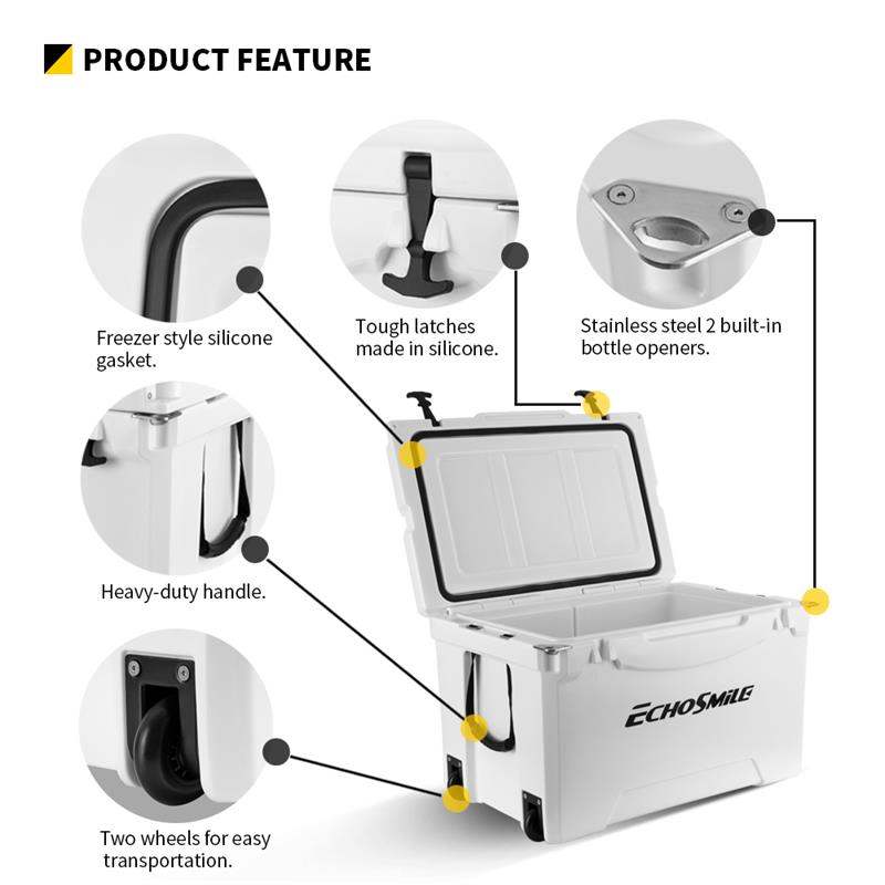 EchoSmile 75 qt. White Rotomolded Cooler