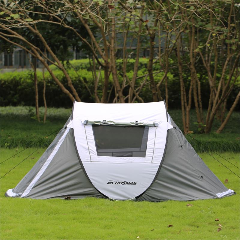 Echosmile 2 Person White And Gray Pop Up Tent