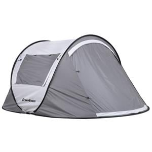 Echosmile 2 Person White And Gray Pop Up Tent