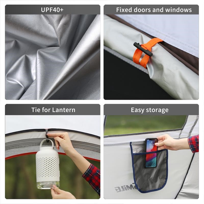 Echosmile 2 Person White And Brown Pop Up Tent