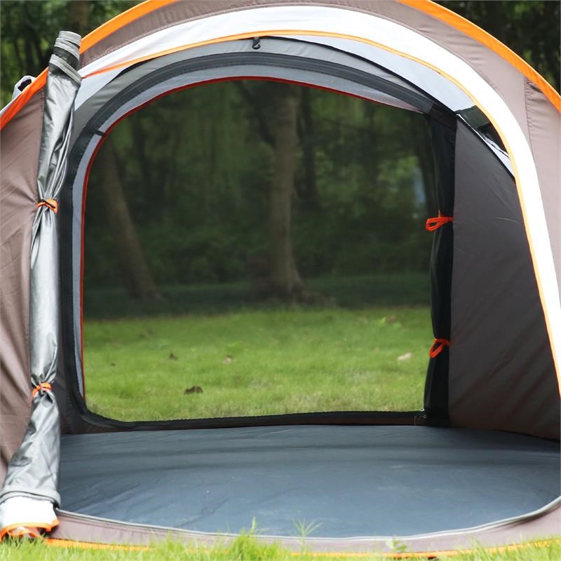 Echosmile 2 Person White And Brown Pop Up Tent
