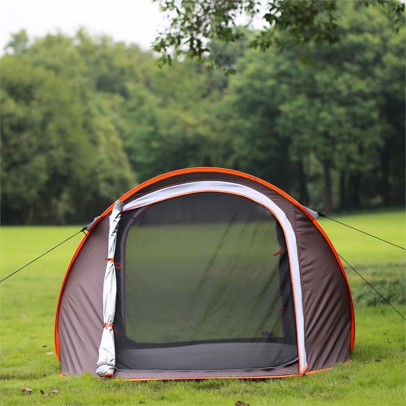 Echosmile 2 Person White And Brown Pop Up Tent