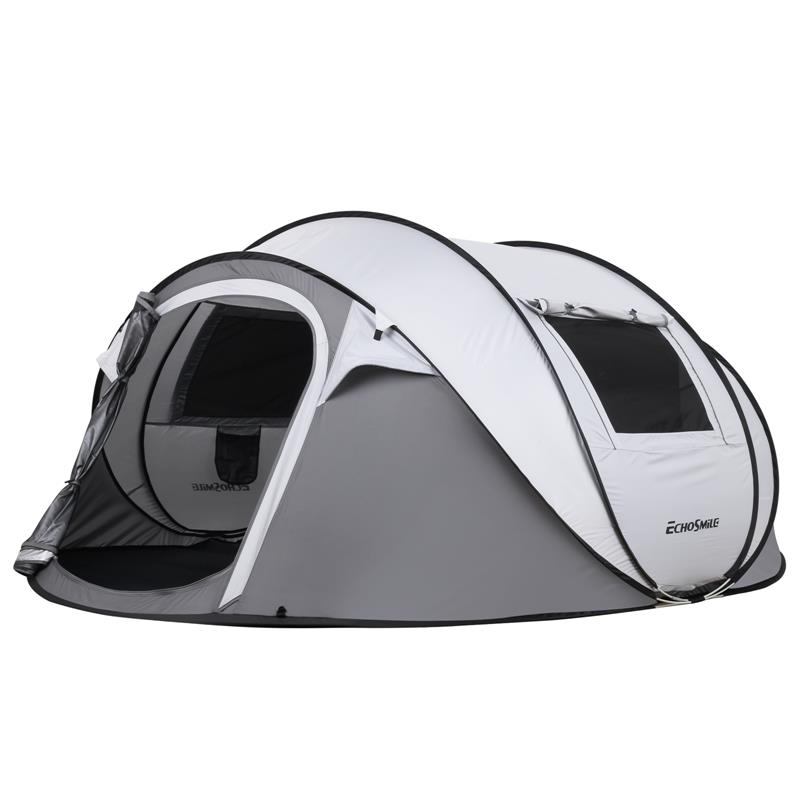Echosmile 4-6 Person Gray Pop Up Tent