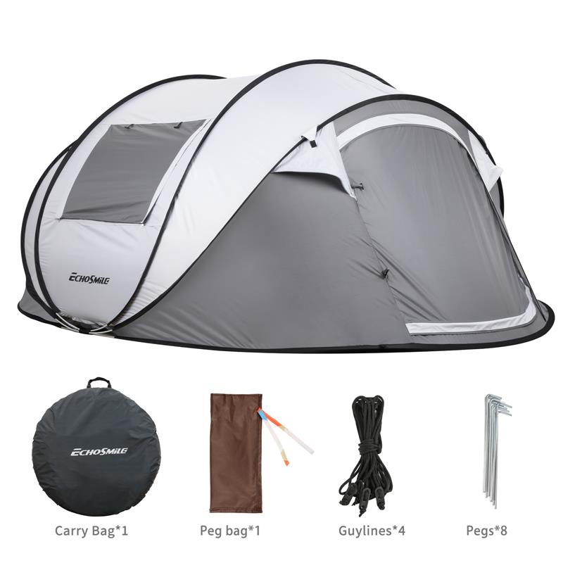 Echosmile 4-6 Person Gray Pop Up Tent