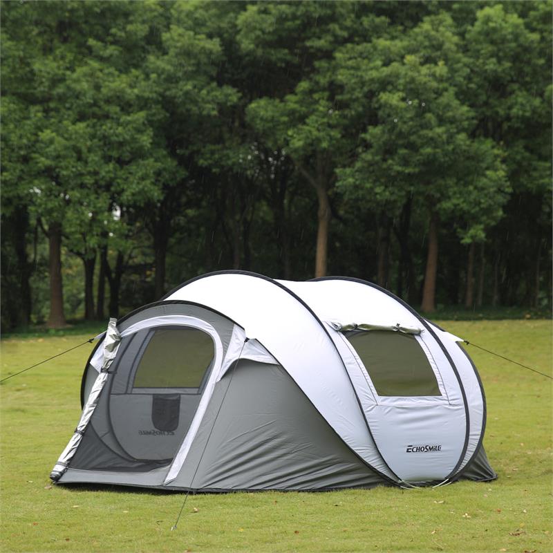 Echosmile 4-6 Person Gray Pop Up Tent