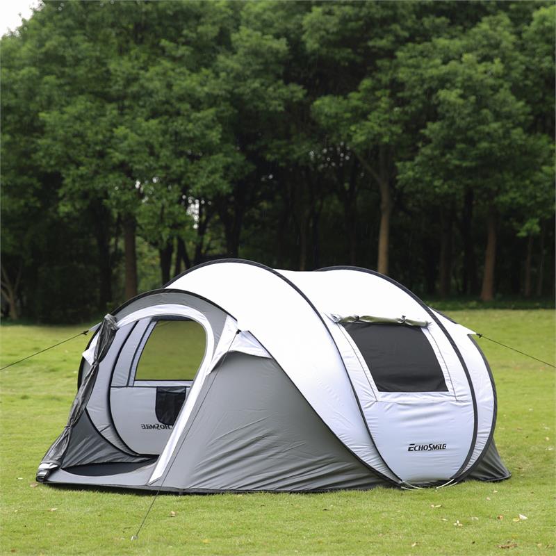 Echosmile 4-6 Person Gray Pop Up Tent