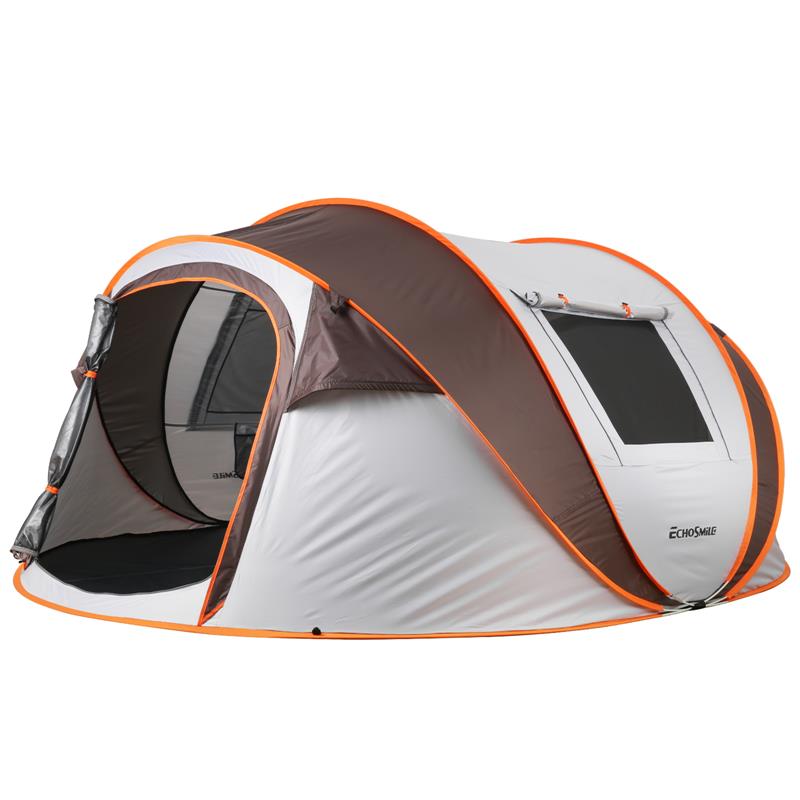 Echosmile White And Brown Pop Up Tent For 5-8 People