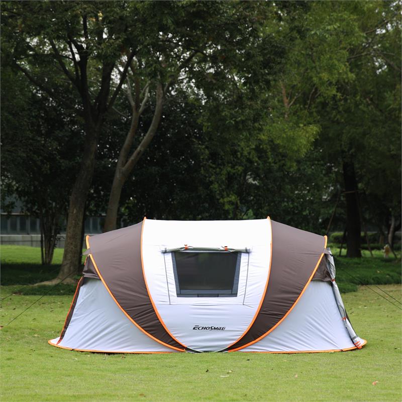 Echosmile White And Brown Pop Up Tent For 5-8 People