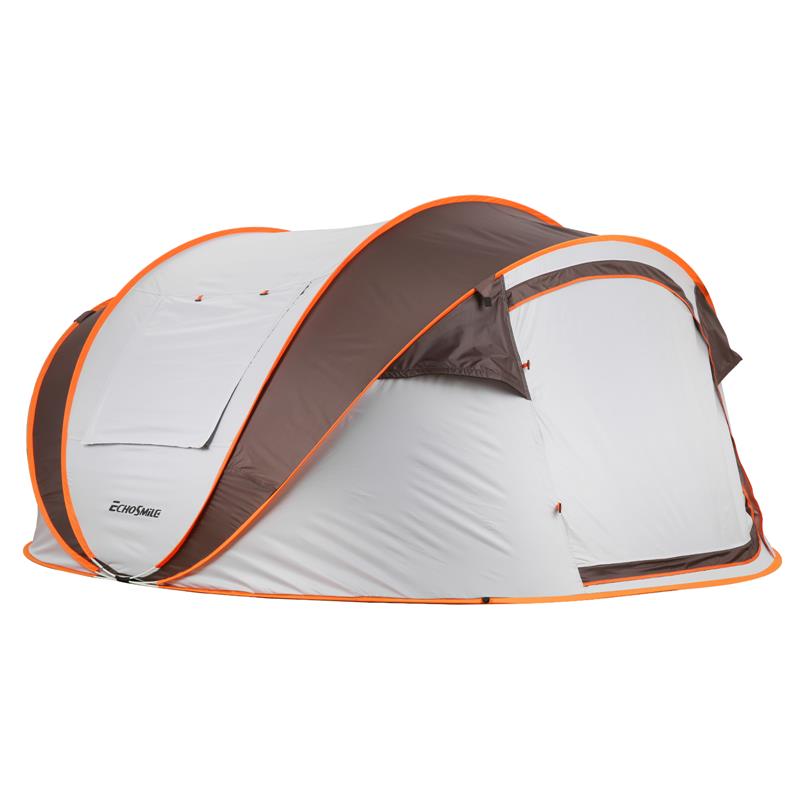Echosmile White And Brown Pop Up Tent For 5-8 People