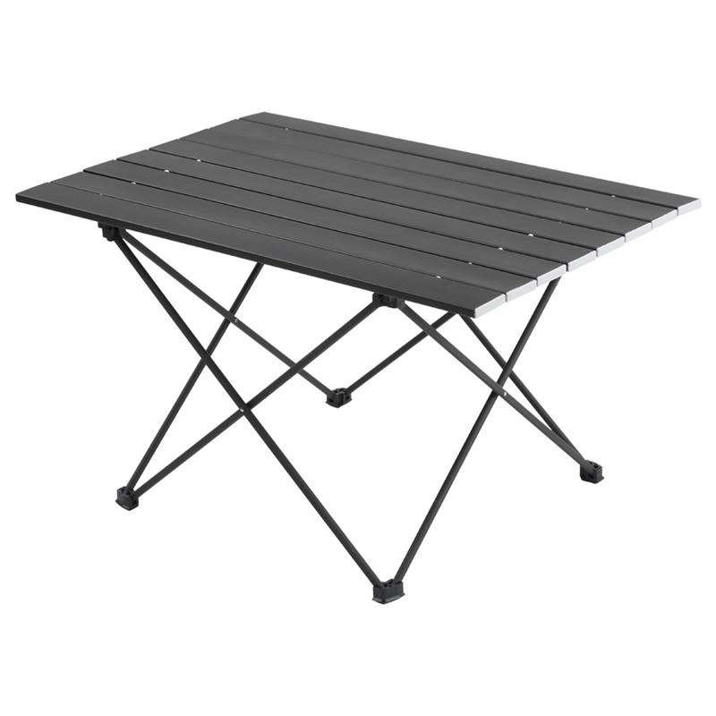 Echosmile Aluminum Large Collapsible Table in Black