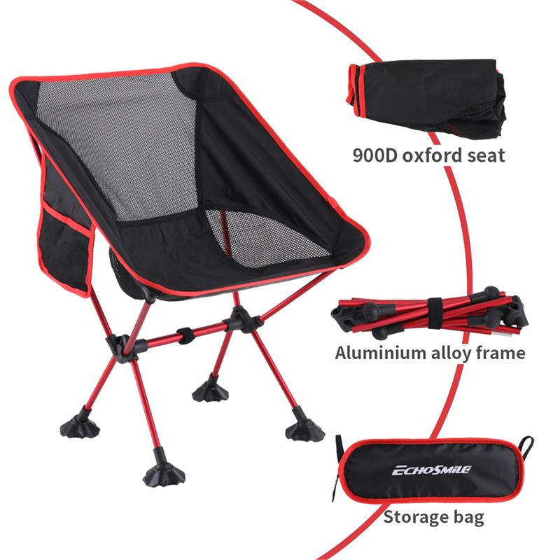 Echosmile Red Collapsible Chair